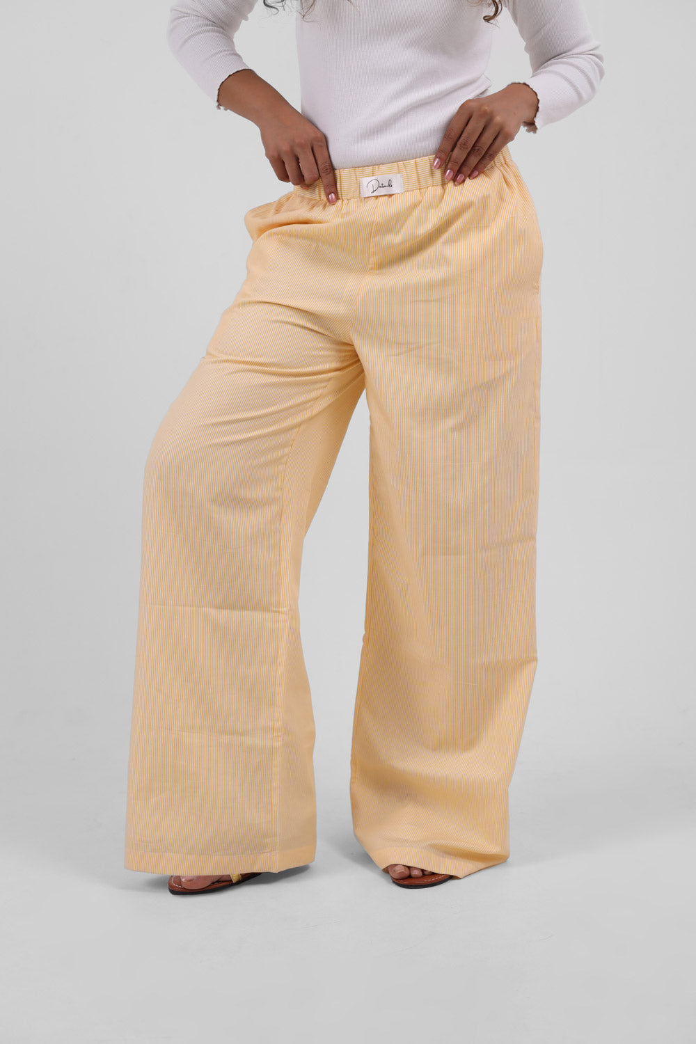 Every Day yellow Butter striped layered pant