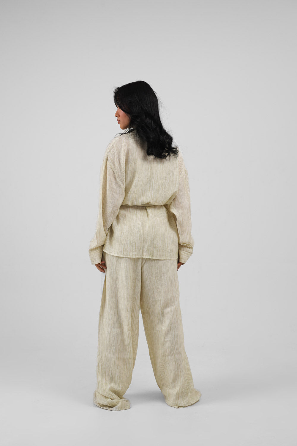 Essentials beige linen cardigan