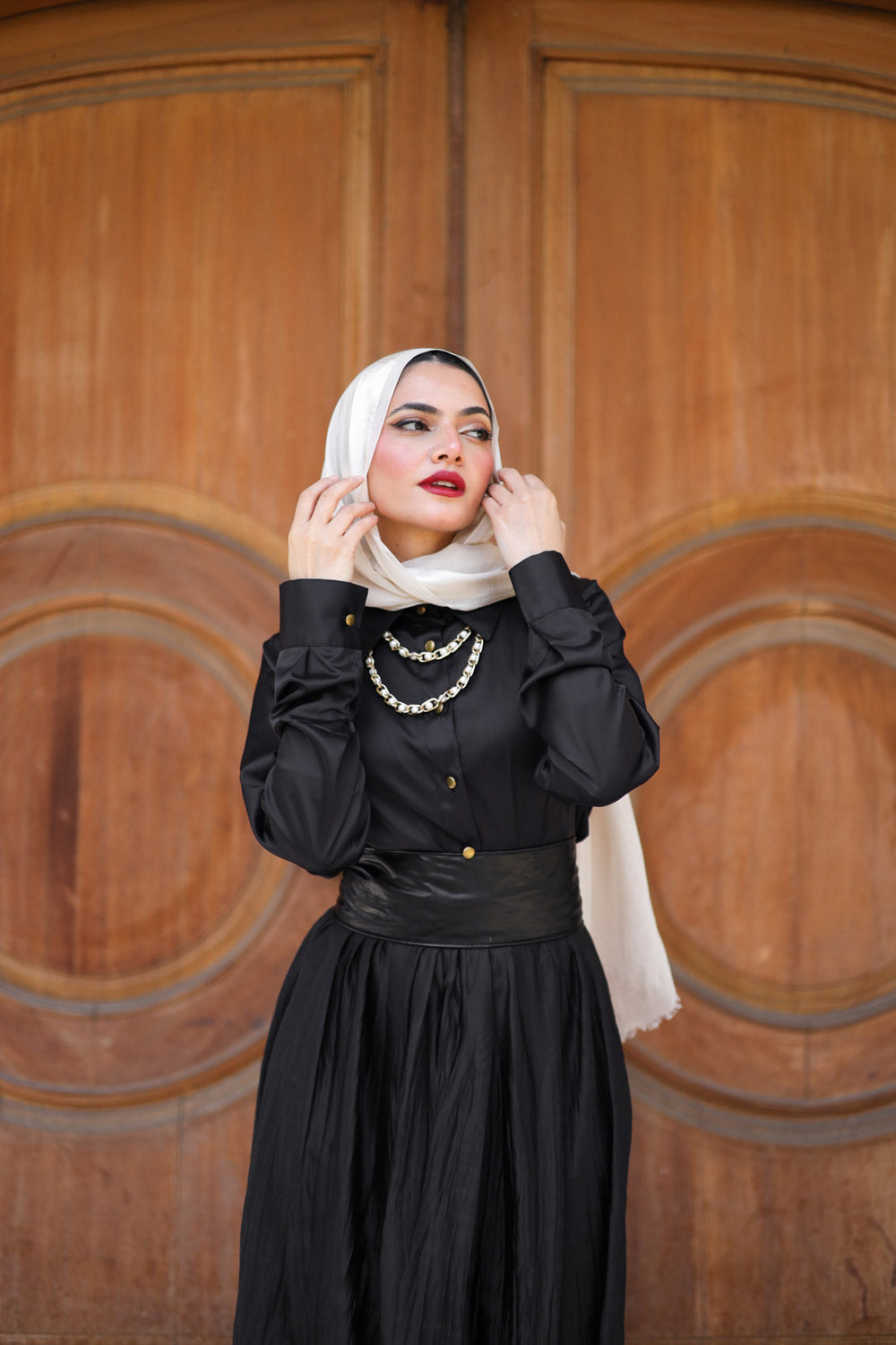 Basic Satin black shirt