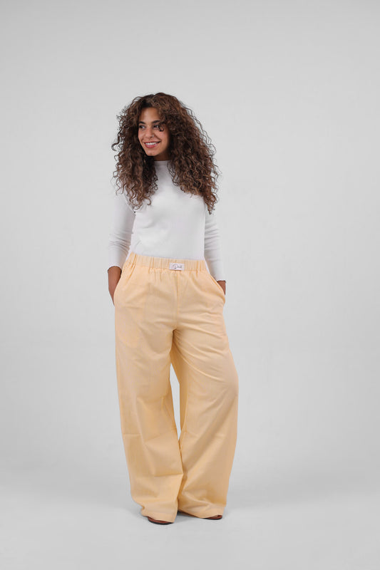 Every Day yellow Butter striped layered pant