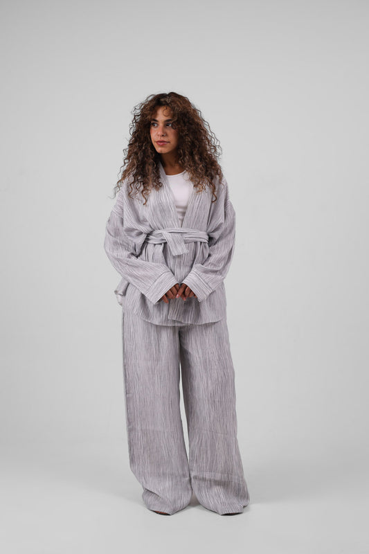 Essentials linen grey  cardigan