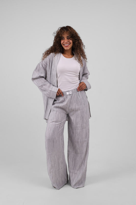 Essentials linen layered Grey pants