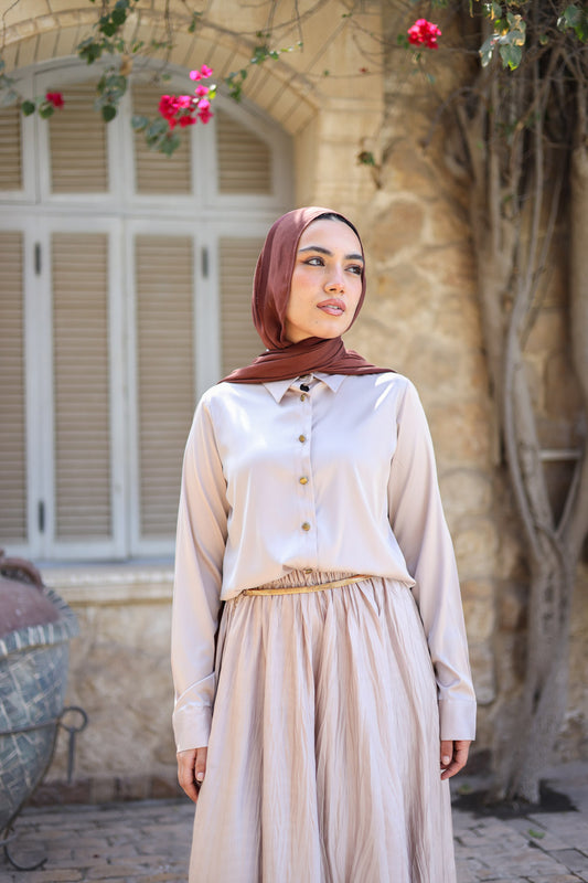 Basic Satin Greig shirt