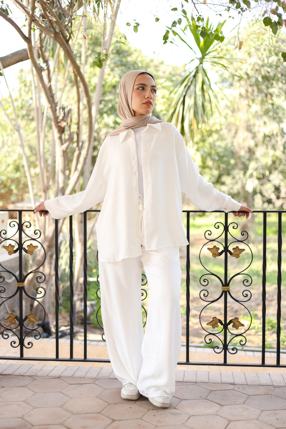 long sleeve linen  white shirt